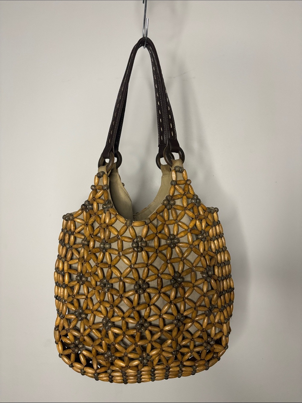 Y2K Wood Bead Mini Bag Nine West Accessories Vintage